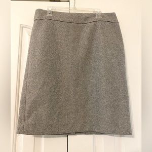 J Crew Grey Wool Blend Pencil Skirt Size 4